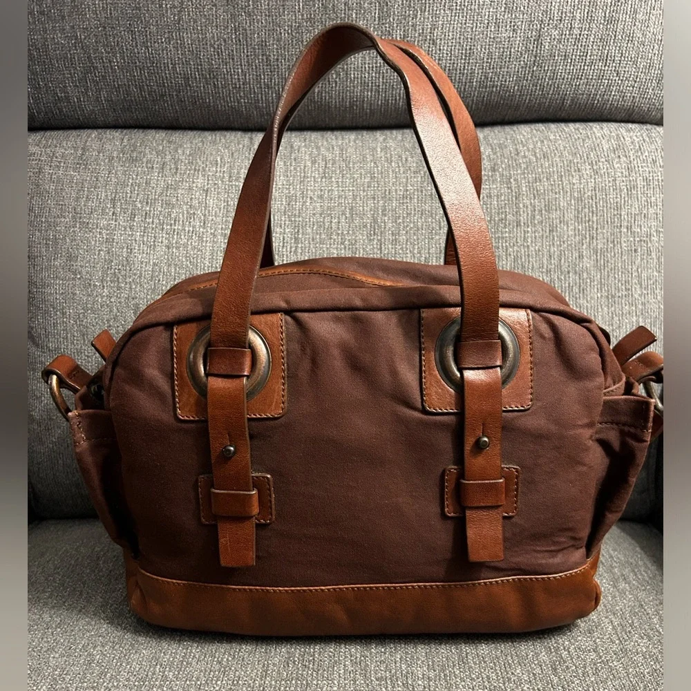 Francesco Biasia Brown Leather Satchel